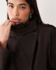 GINA TRICOT Gina Tricot short high funnel neck bomber style jacket with wool in light beige-WHITE - 4