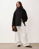 GINA TRICOT Gina Tricot short high funnel neck jacket with wool in black - 1
