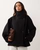 GINA TRICOT Gina Tricot short high funnel neck jacket with wool in black - 2
