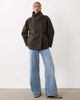 GINA TRICOT Gina Tricot short high funnel neck jacket with wool in dark green - 2