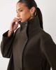 GINA TRICOT Gina Tricot short high funnel neck jacket with wool in dark green - 3