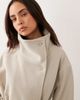 GINA TRICOT Gina Tricot short high funnel neck jacket with wool in light beige-Neutral - 3