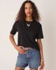 GINA TRICOT Gina Tricot short sleeve boxy t-shirt in black - 1