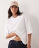 GINA TRICOT Gina Tricot short sleeve boxy tee in white - 1