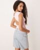 GINA TRICOT Gina Tricot short sleeve open back top in pink - 1