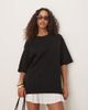 GINA TRICOT Gina Tricot short sleeve oversized t-shirt in black - 1