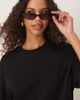 GINA TRICOT Gina Tricot short sleeve oversized t-shirt in black - 4