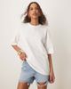 GINA TRICOT Gina Tricot short sleeve oversized t-shirt in white - 1