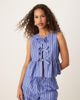 GINA TRICOT Gina Tricot sleeveless front bow top in blue stripe - part of a set - 1