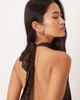 GINA TRICOT Gina Tricot sleeveless mesh scarf top in polka dot-Brown - 4