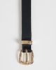GINA TRICOT Gina Tricot slim belt in black with gold buckle - 3