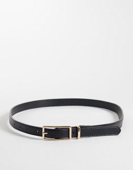 GINA TRICOT Gina tricot slim belt with gold-tone buckle in black
