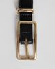 GINA TRICOT Gina tricot slim belt with gold-tone buckle in black - 3