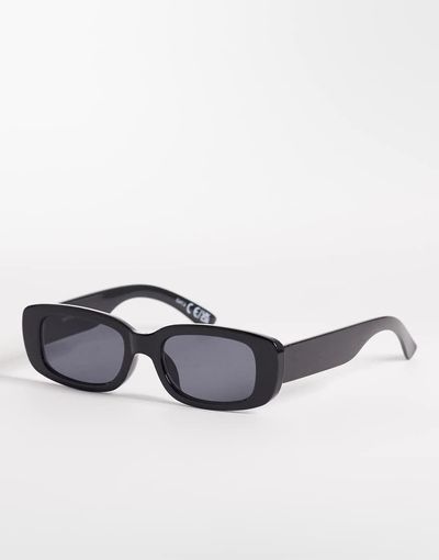 GINA TRICOT Gina Tricot slim rectangular sunglasses in black
