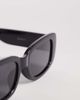 GINA TRICOT Gina Tricot slim rectangular sunglasses in black - 2