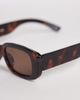 GINA TRICOT Gina Tricot slim rectangular sunglasses in brown - 2