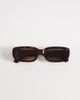 GINA TRICOT Gina Tricot slim rectangular sunglasses in brown - 3