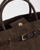GINA TRICOT Gina Tricot small faux suede top handle bag in brown - 3