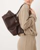 GINA TRICOT Gina Tricot small fold detail tote bag in dark brown - 4