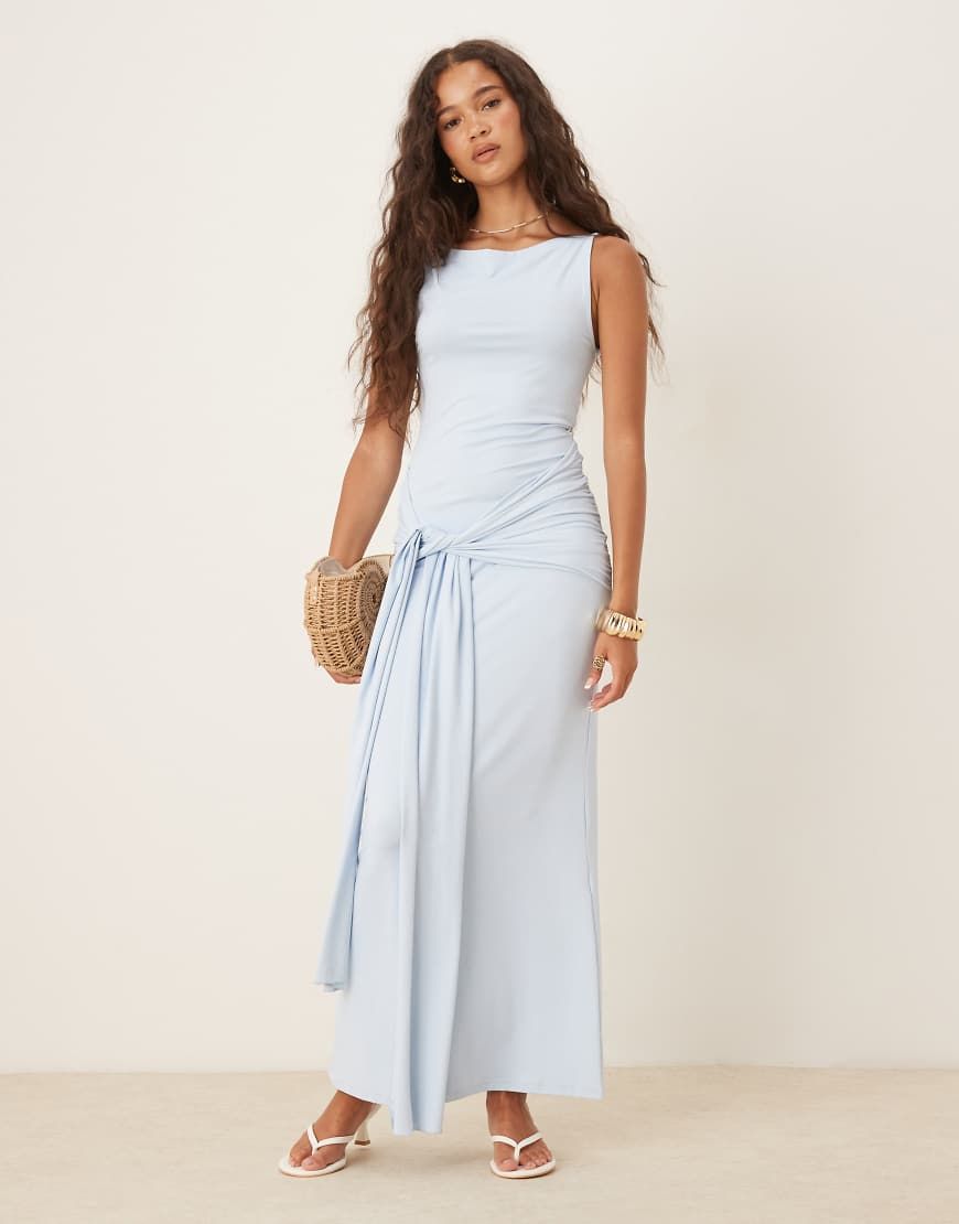 gina tricot blue dress Size:12-13y The GINA TRICOT boho WH 5/18/26 Balmain Grain De Poudre