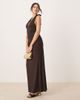 GINA TRICOT Gina Tricot Soft Touch jersey maxi drapey skirt in brown - part of a set - 2
