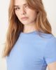 GINA TRICOT Gina Tricot Soft Touch jersey short sleeve top with round neck in blue - 2