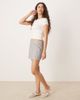 GINA TRICOT Gina Tricot Soft Touch jersey short sleeve top with round neck in off-white - 2
