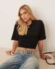 GINA TRICOT Gina Tricot Soft Touch ruched top in black - 1