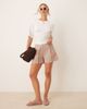 GINA TRICOT Gina Tricot Soft Touch ruched top in off white - 2