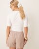 GINA TRICOT Gina Tricot Soft Touch ruched top in off white - 4