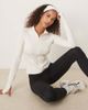 GINA TRICOT Gina Tricot Soft Touch sports seamless zip up jacket in off-white - 1