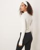 GINA TRICOT Gina Tricot Soft Touch sports seamless zip up jacket in off-white - 4