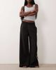 GINA TRICOT Gina Tricot sporty wide pants in black with white stripe - 1