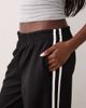 GINA TRICOT Gina Tricot sporty wide pants in black with white stripe - 3