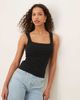 GINA TRICOT Gina Tricot square neck tank top in black - 1