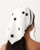 GINA TRICOT Gina Tricot square satin scarf in white and black polka dot-Multi - 3