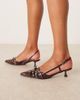 GINA TRICOT Gina Tricot strappy slingback pointed heels in dark brown - 4