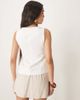 GINA TRICOT Gina Tricot tailored longline boatneck vest in white - 3