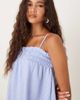 GINA TRICOT Gina Tricot textured smock singlet top in blue stripe - part of a set - 4