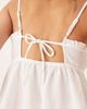 GINA TRICOT Gina Tricot textured strappy ruffle front tie top in white - 3