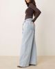 GINA TRICOT Gina Tricot tie detail wide leg jeans in light blue - 3