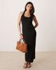 GINA TRICOT Gina Tricot tie up backless halterneck midaxi dress in black - 1