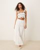 GINA TRICOT Gina Tricot tiered lace midi skirt in white - 1