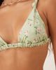 GINA TRICOT Gina Tricot triangle bikini top with wide straps in green floral print - 2