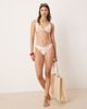 GINA TRICOT Gina Tricot triangle bikini top with wide straps in red strawberry print-White - 4
