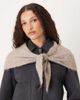 GINA TRICOT Gina Tricot triangle knit scarf in heathered beige-Neutral - 1