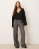 GINA TRICOT Gina Tricot v-neck knit wrap cardigan with wide sleeves in black - 2