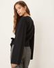 GINA TRICOT Gina Tricot v-neck knit wrap cardigan with wide sleeves in black - 3