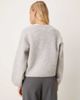 GINA TRICOT Gina Tricot v neck knit wool alpaca cardigan in light gray melange - 2