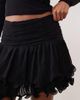 GINA TRICOT Gina Tricot wave edge mini skirt in black - 3